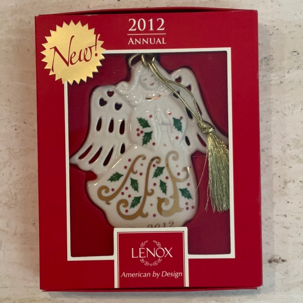 Lenox Angel 24K Gold Joyous Tidings Christmas Ornament 2012 Vintage Ornaments